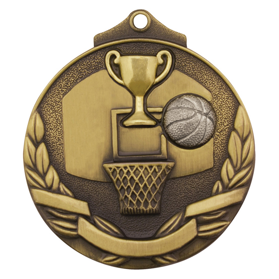 Basketball Two Tone Medal