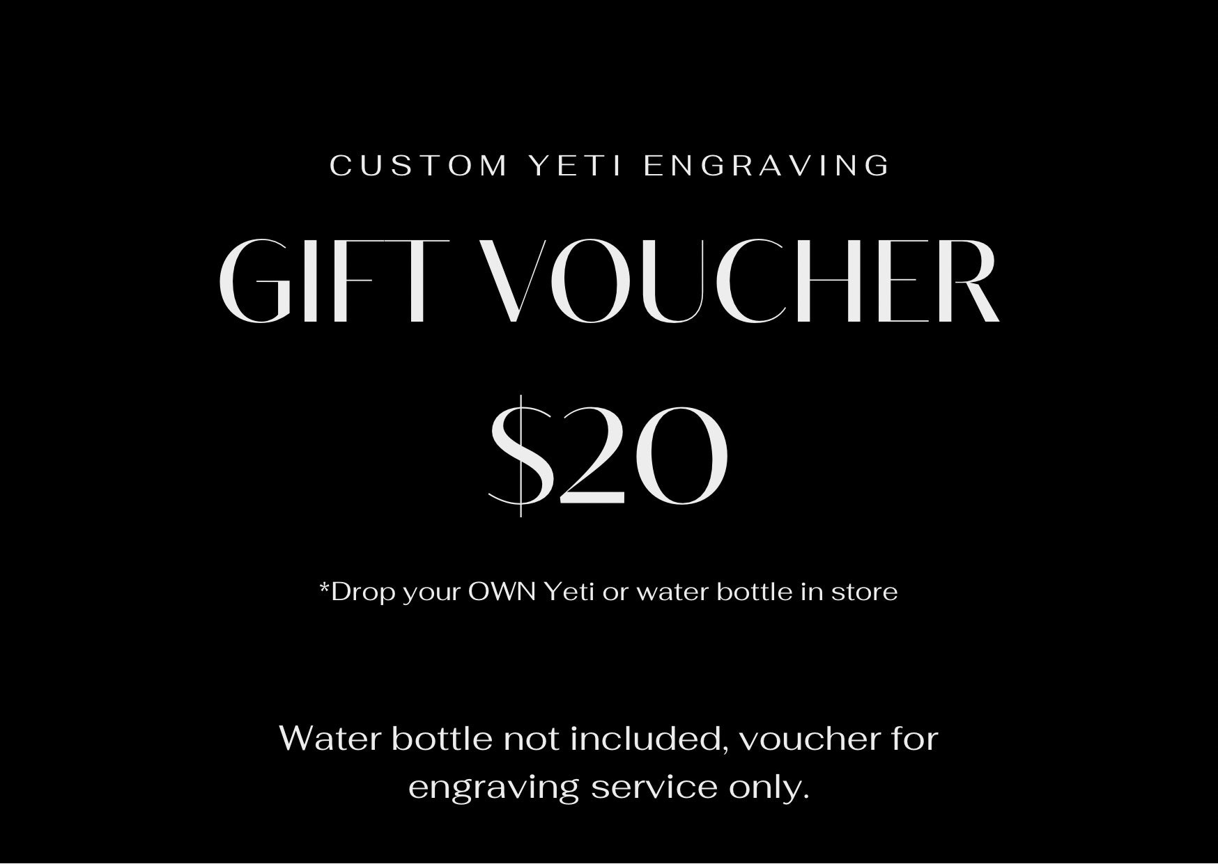 Custom Yeti Engraving Voucher